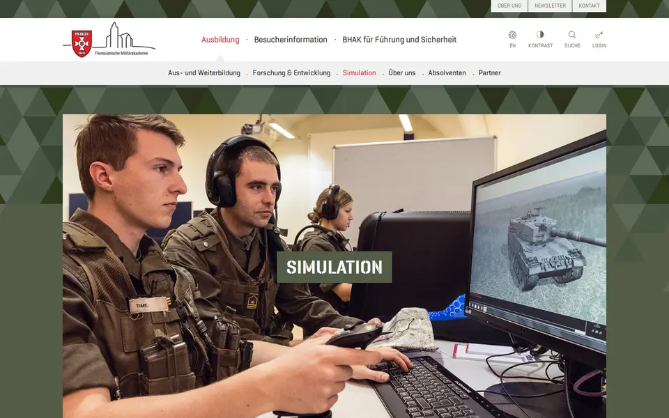 Seite zur Simulationsausbildung auf milak.at