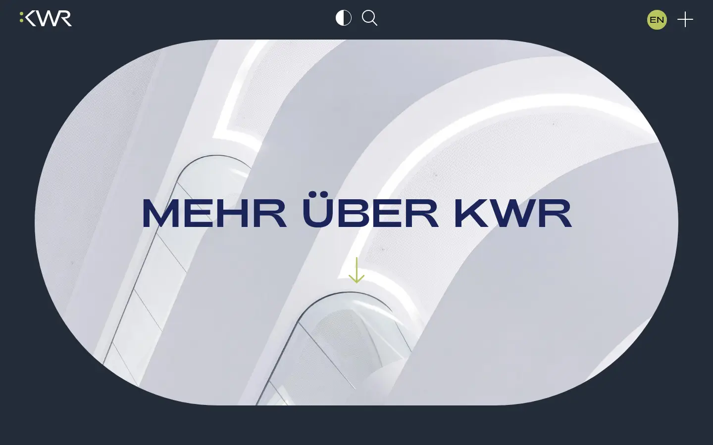 Einstieg „Mehr über KWR“ auf der Seite Über uns